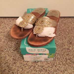 Palm Beach Classic Platinum Gold 9.5 Sandal